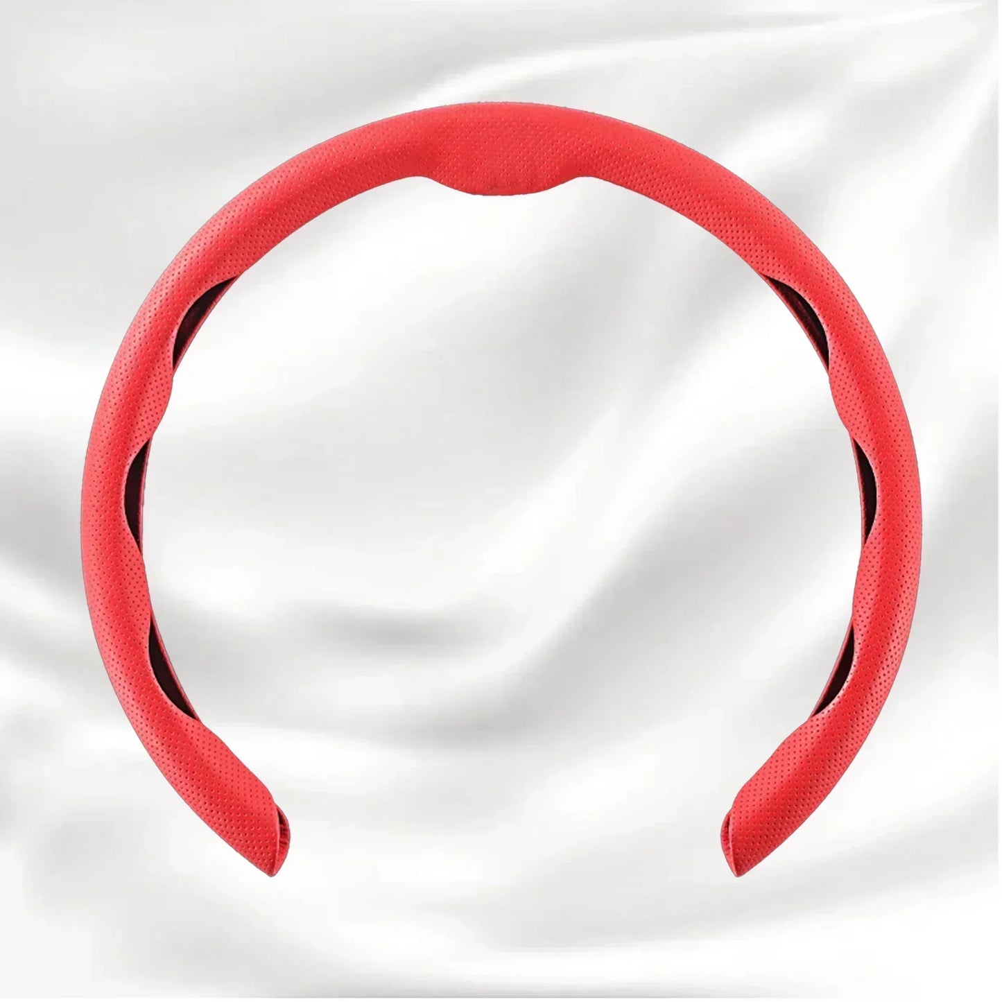 Nexi Customized Car Logo Breathable Ultra-thin 5D Leather & Carbon Car Steering Wheel Cover Universal Fit